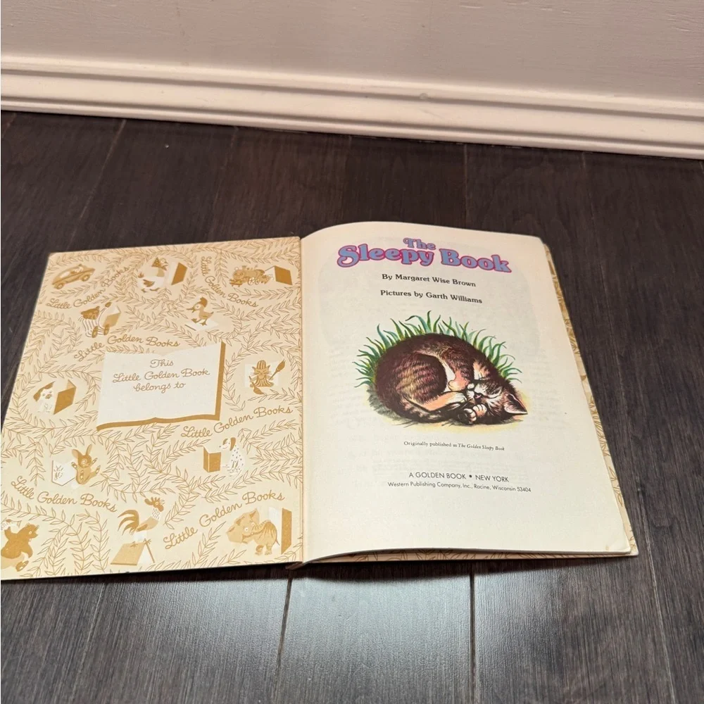 VINTAGE 1975 Little Golden Books The Sleepy Book Hardcover Kids